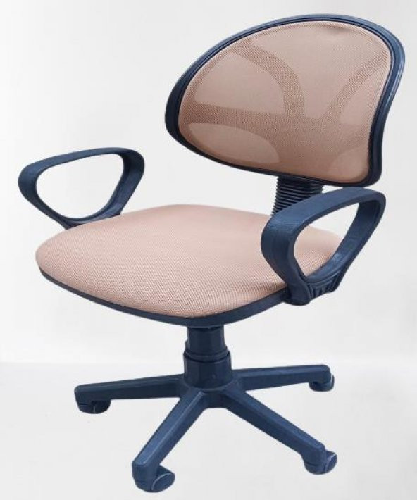 Çalışma Koltuk 90216 Arka File KREM Ortopedik Otrm Sağlam Yükseklik Ayar El Yapım - 5