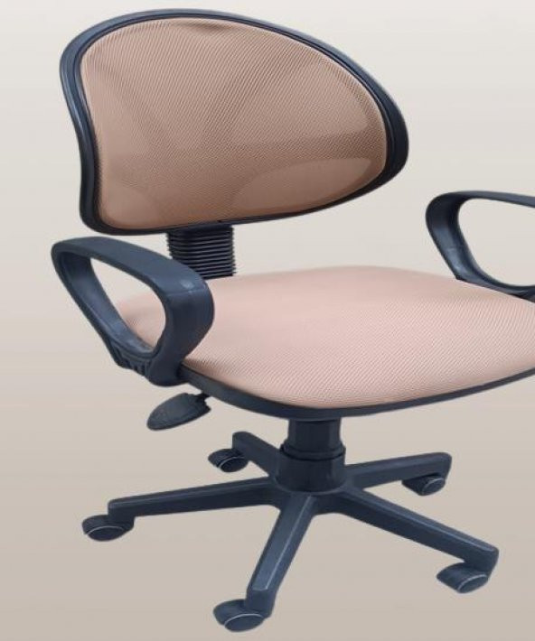 Çalışma Koltuk 90216 Arka File KREM Ortopedik Otrm Sağlam Yükseklik Ayar El Yapım - 8