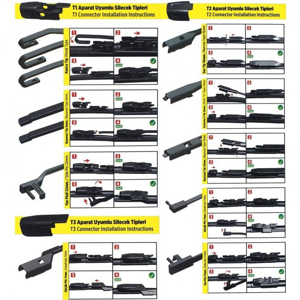Vette Plus Multifit Araba Araç Otomobil Oto Ön Cam Arka Cam Silecek Muz Sileceği 480 mm 39686 - 5