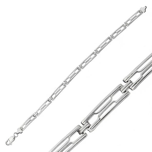 Gümüş Oksitli Erkek Bileklik  SL5351 - 2