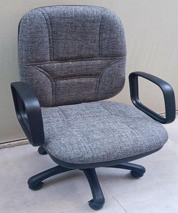 Çalışma Koltuk 90217 dökme sünger GRİ keten kumaş Sırtı Hareket Ayarlı El Yapım - 10