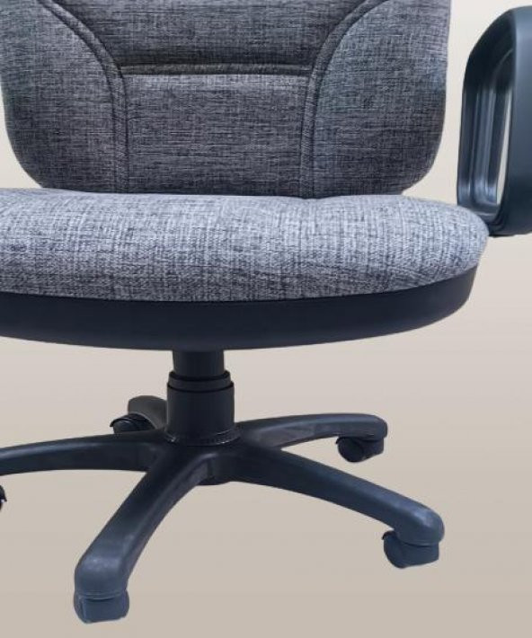 Çalışma Koltuk 90217 dökme sünger GRİ keten kumaş Sırtı Hareket Ayarlı El Yapım - 6