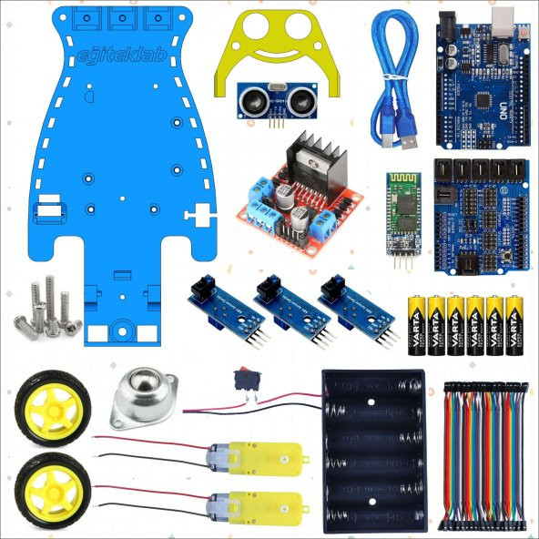 MESLEKİ LİSESİ ROBOTİK KODLAMA DERSİ ARDUİNO UYGULAMA EĞİTİM SETİ + ARAÇ KİTİ - 3
