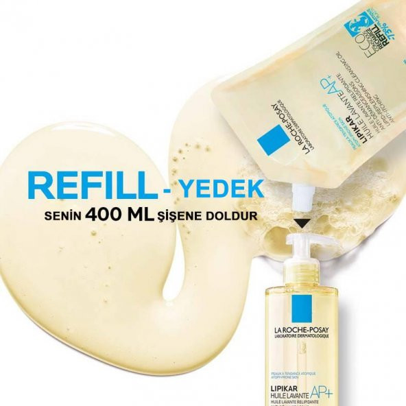 La Roche Posay Lipikar AP+ Refill Cleansing Oil Vücut Yıkama Yağı 400 ml - Resim 2