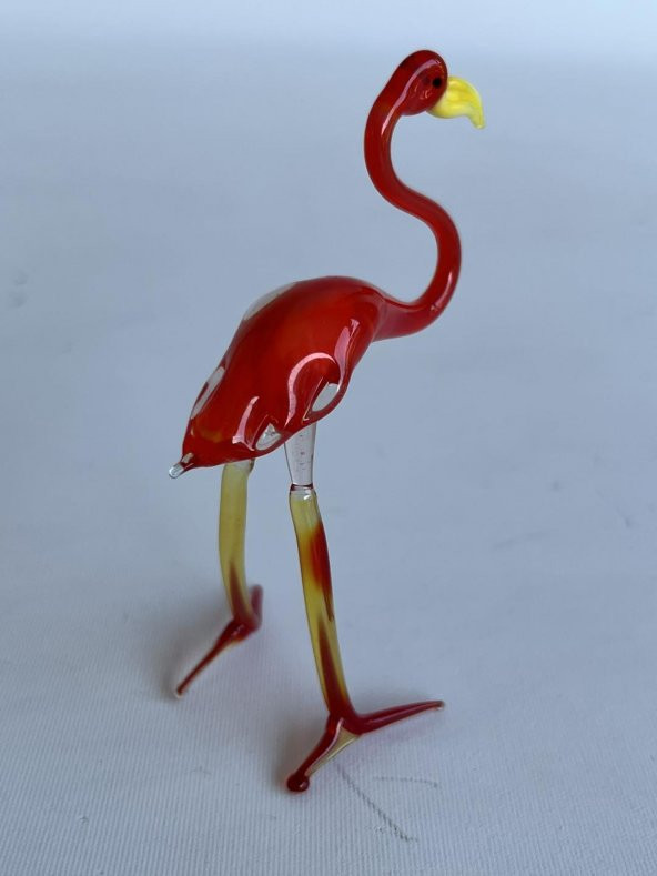 El Yapımı Murano Cam Flamingo Biblo A35 - Resim 5