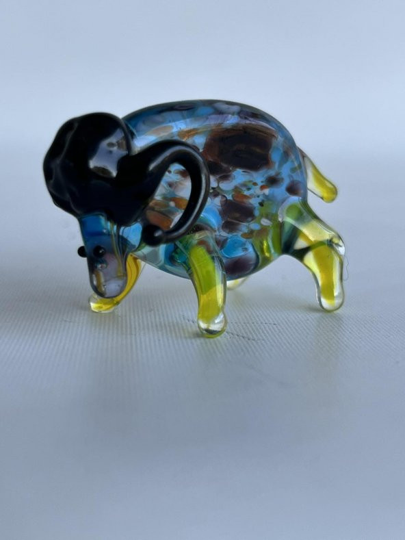 El Yapımı Murano Cam Koç Biblo A36-03 - Resim 2