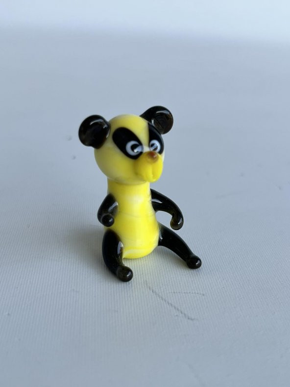 El Yapımı Murano Cam Panda Biblo A37 - Resim 2