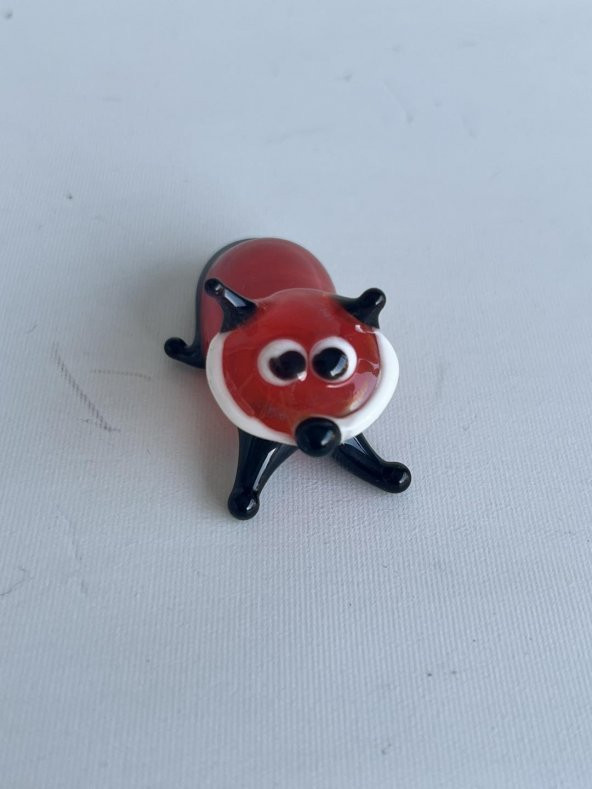 El Yapımı Murano Cam Tilki Biblo A36-04 - Resim 5