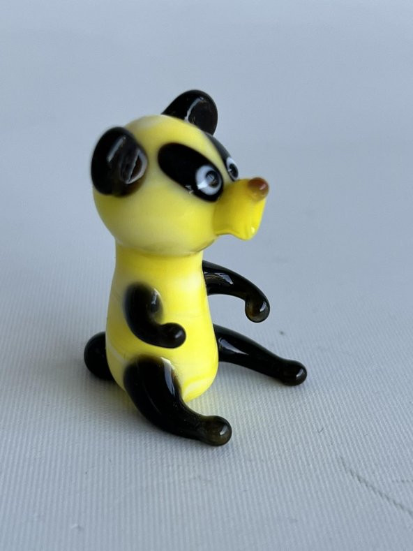 El Yapımı Murano Cam Panda Biblo A37 - Resim 5