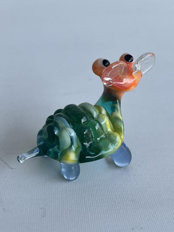 El Yapımı Murano Cam Kaplumbağa Biblo A41 - Resim 5