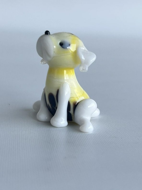 El Yapımı Murano Cam Köpek Biblo A43-03 - Resim 5