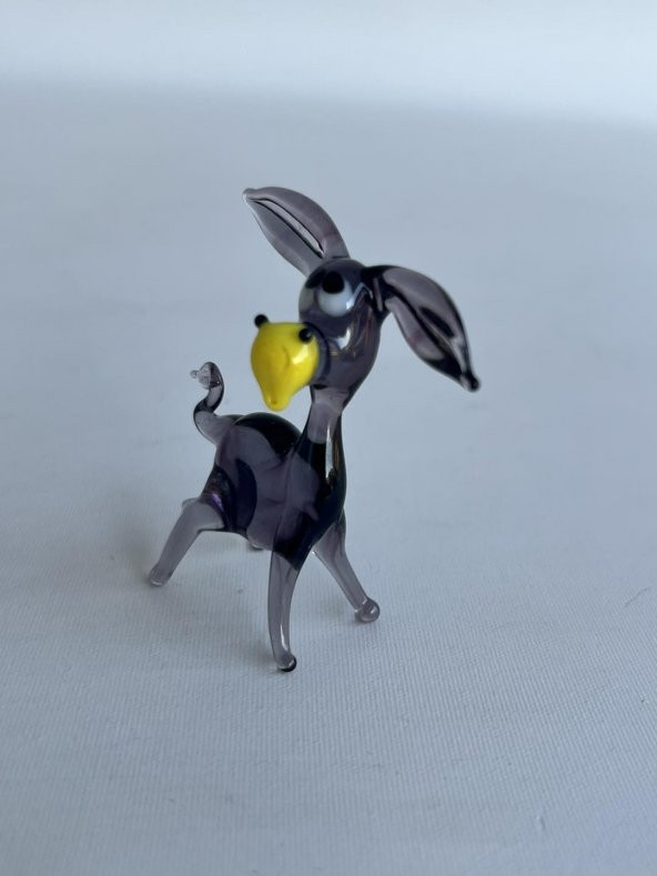 El Yapımı Murano Cam Eşek Biblo A44 - Resim 3