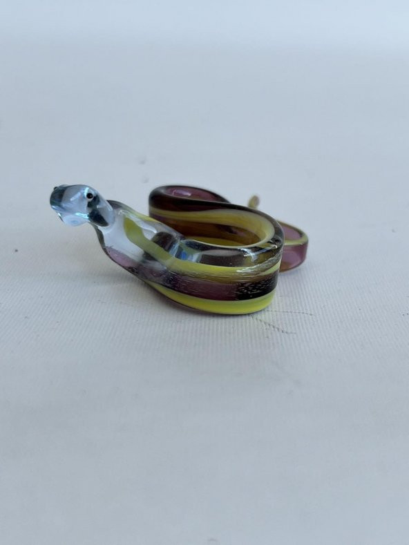El Yapımı Murano Cam Yılan Biblo A47 - Resim 2