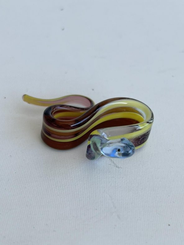 El Yapımı Murano Cam Yılan Biblo A47 - Resim 4