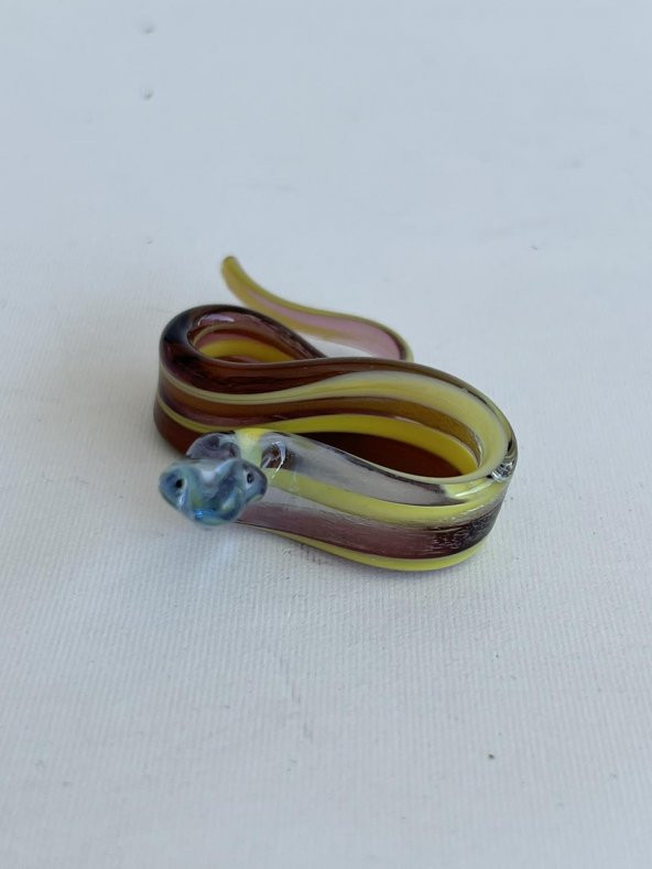 El Yapımı Murano Cam Yılan Biblo A47 - Resim 5