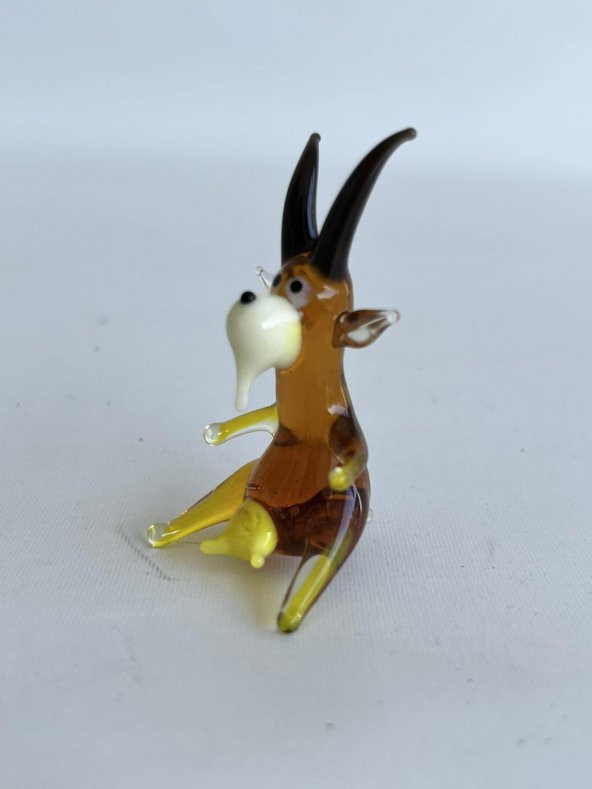 El Yapımı Murano Cam Keçi Biblo A51-03 - Resim 2