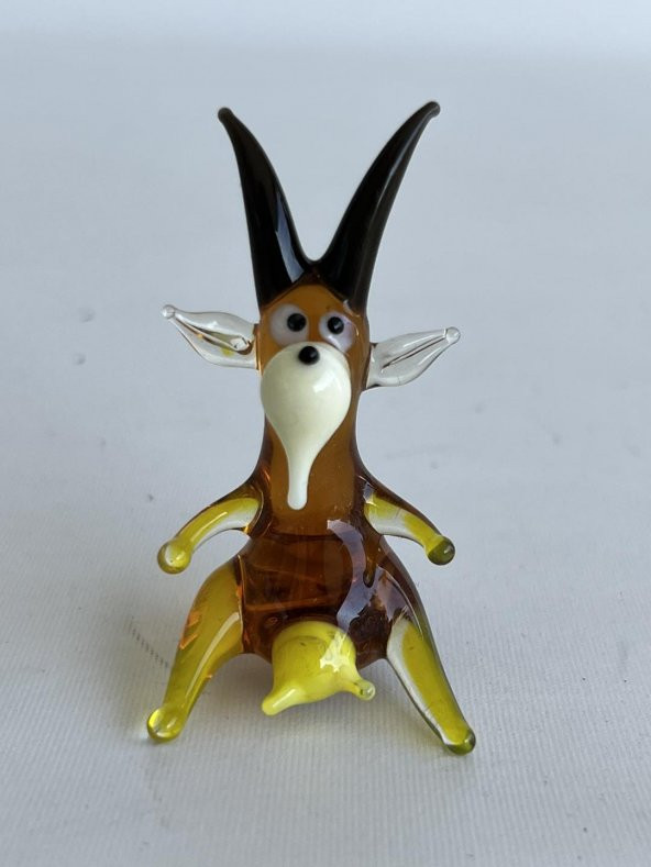 El Yapımı Murano Cam Keçi Biblo A51-03 - Resim 5