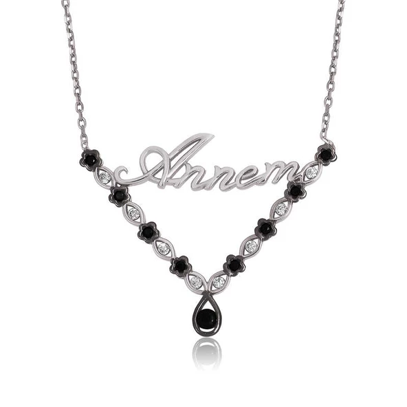 Gümüş Çiçek Annem Bayan Kolye SL1844 ürün görseli