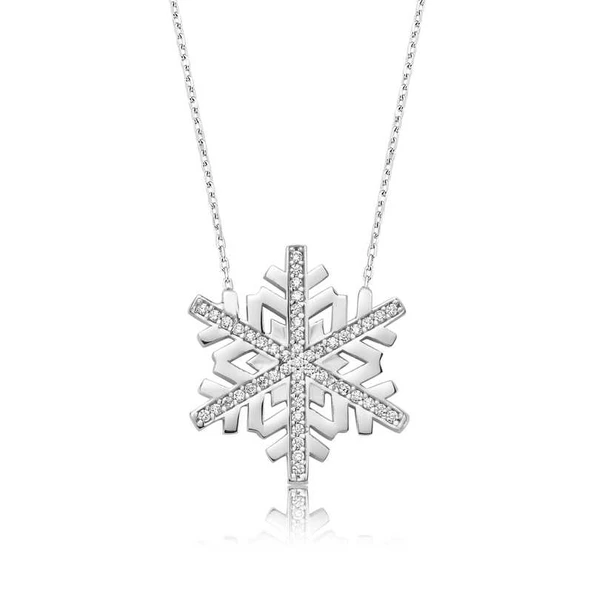 Gümüş Kar Tanesi Bayan Kolye  SL1828 ürün görseli
