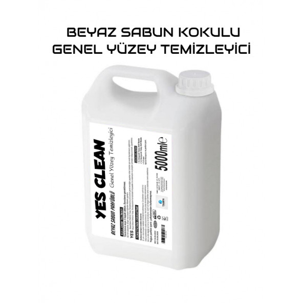 Yes Clean Beyaz Sabun Kokulu Genel Yüzey Temizleyici 5 Litre