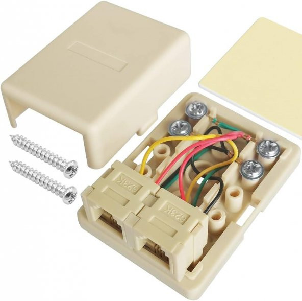 Çift Çıkışlı RJ11 Telefon Kutusu - 2