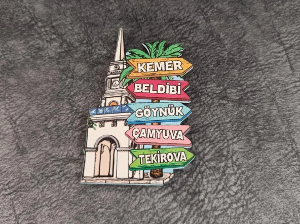 Magnet Çapa Gemi Dümen Kule Ağaç Saat Bayrak Buzdolabı Süsü Ahşap Magnet Mıknatıslı Hediyelik Eşya - 2