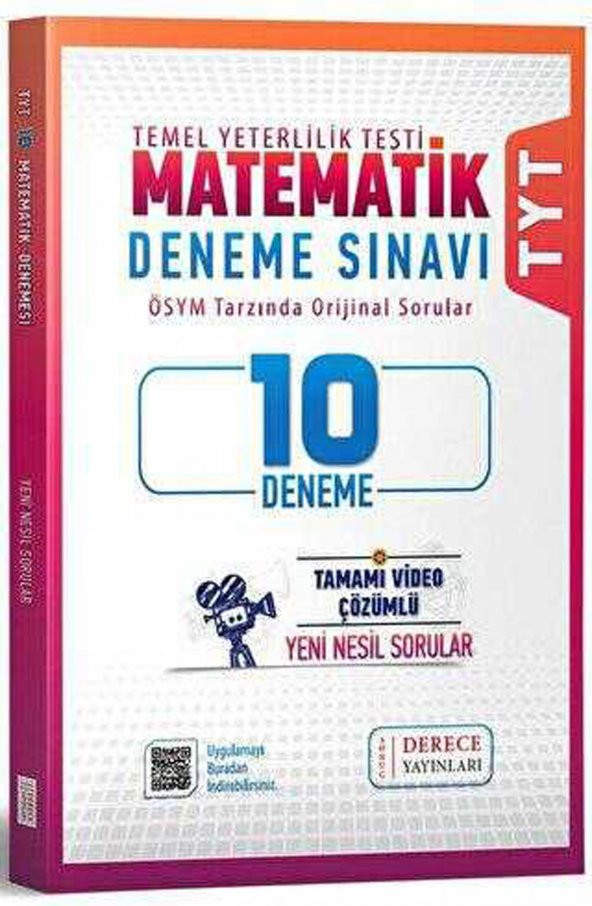 Derece TYT Matematik Deneme Sınavı 10 Deneme 2023