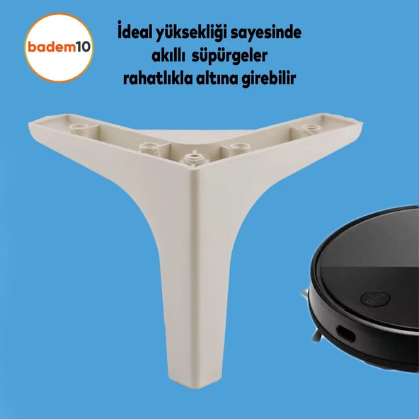 Sedef Lüks Mobilya Kanepe Sehpa Tv Ünitesi Koltuk Ayağı 14 Cm Krem Baza Ayakları - Resim 7