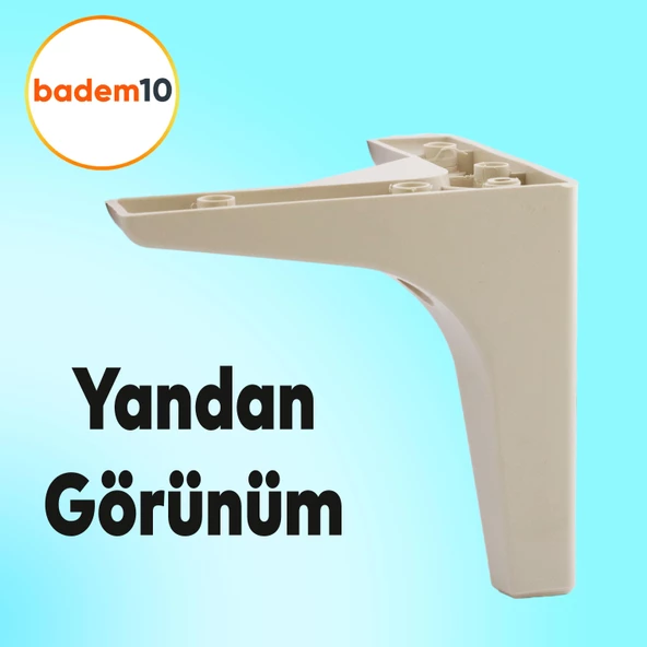Sedef Lüks Mobilya Kanepe Sehpa Tv Ünitesi Koltuk Ayağı 14 Cm Krem Baza Ayakları - Resim 4