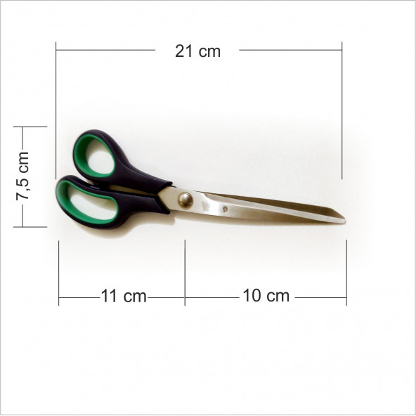 Uzun Büyük 21 cm Körelmeyen Suyunu Sertliğini Kaybetmeyen Kaçırmayan Hafif Çelik Ergonomik Makas - 2