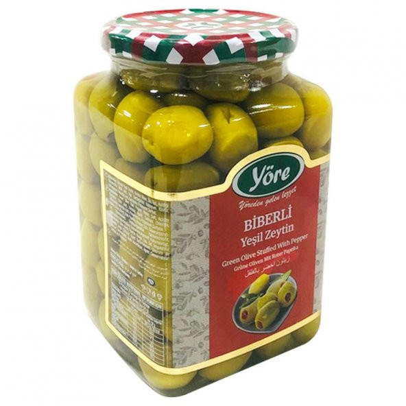 Yöre Biberli Yeşil Zeytin 966 Gr Cam (181-200)