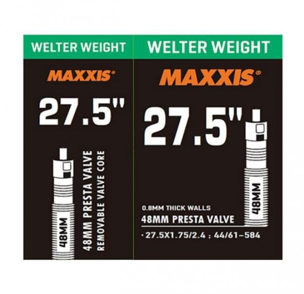 Maxxis Bisiklet İnce Sibop İç Lastik Welter Weight 27.5X1.75/2.4 FV İnce Sibop 48mm - 2