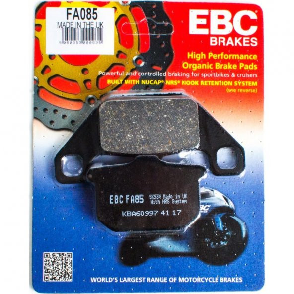 Ebc Fa085 1990-2004 Kawasaki EN 500 Uyumlu Ön Fren Balatası Organik Balata