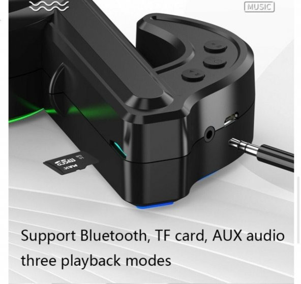 Müzik Notları Bluetooth 5.0 Hoparlör Açık Hıfı Ses Şarj Edilebilir Siyah - 3