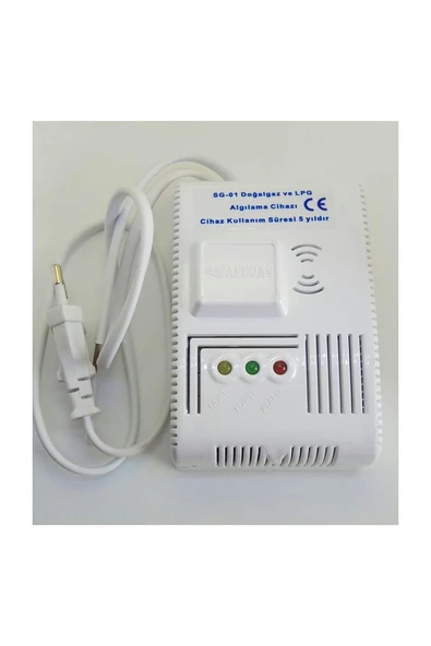 Gaz Alarm Cihazı Doğalgaz Lpg Dedektörü - Igdaş Gazmer Onaylı