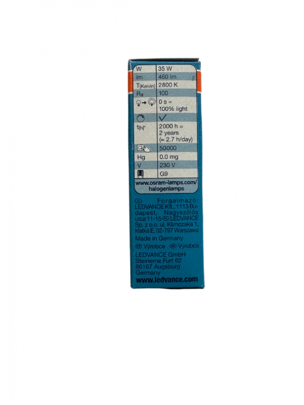 Osram Halopin Pro 35W (40W) 2800K Sarı Işık G9 Duylu Halojen Ampul - 2