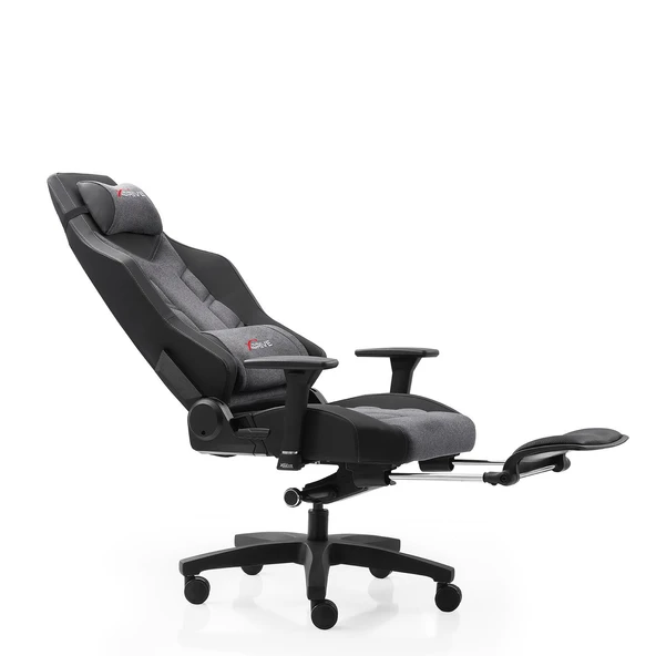 xDrive Fırtına Profesyonel Oyuncu Koltuğu Ayak Uzatmalı Kumaş Gri - 7