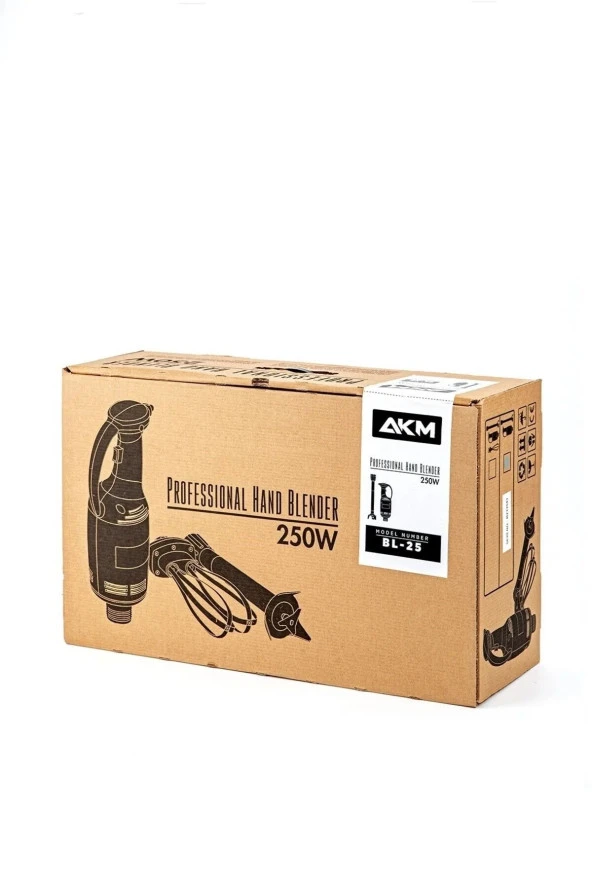 DURNES - AKM BL-25C COMBİ ENDÜSTRİYEL EL BLENDER + ÇIRPICI 250W - 2