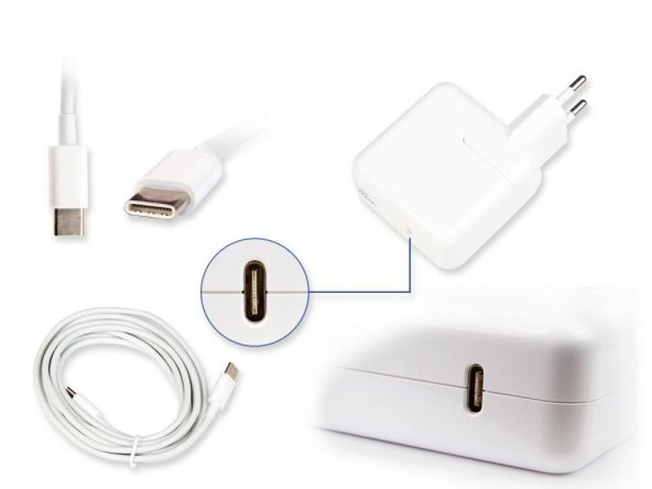 Apple 35W Type-C Notebook Adaptörü (USB-C) Muadil (14.5V 2A Uyumlu)