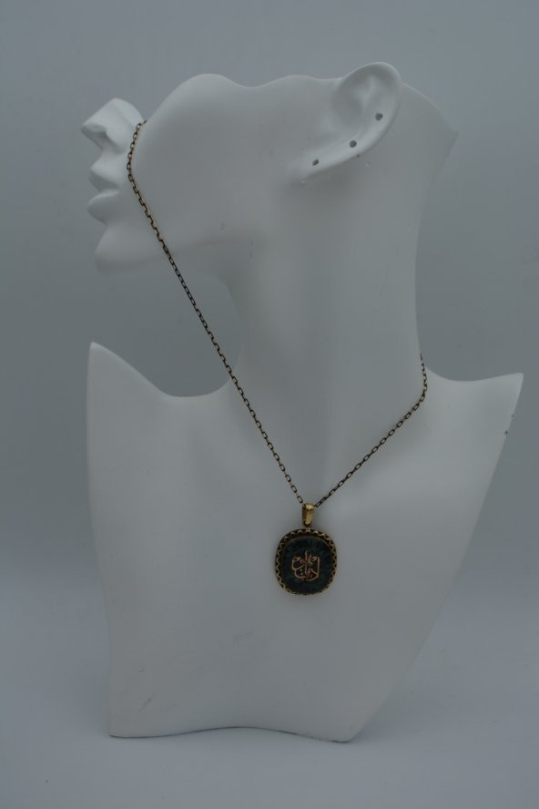 STONEAGE EDEP YA HU YAZILI EBRULU KOLYE ürün görseli