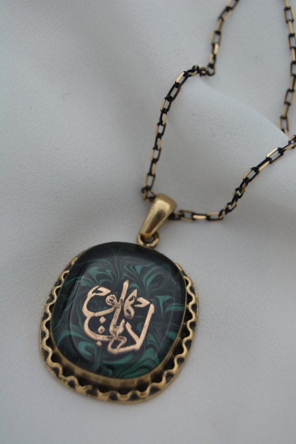 STONEAGE EDEP YA HU YAZILI EBRULU KOLYE - Resim 2