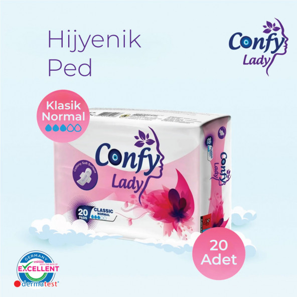 Confy Lady Hijyenik Ped Classic Normal Eko Paket 20 Adet