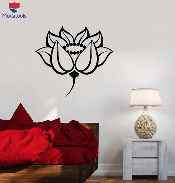 Oturma Odası, Yatak Odası Duvar Sticker Lotus Çiçek Odası Tasarım Meditasyon Yoga Çiçek Sanatı Çıkartmalar Benzersiz Hediyelik