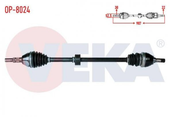 OP-8024-AKS KOMPLE  SAG 1.6 16V 2002=2008 VECTRA C