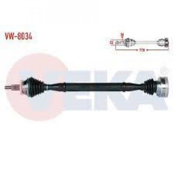 VW-8034-AKS SAG ON VOLKSWAGEN POLO (6R,6C) 1.4 M-T UZUNLUK 770mm 2009-