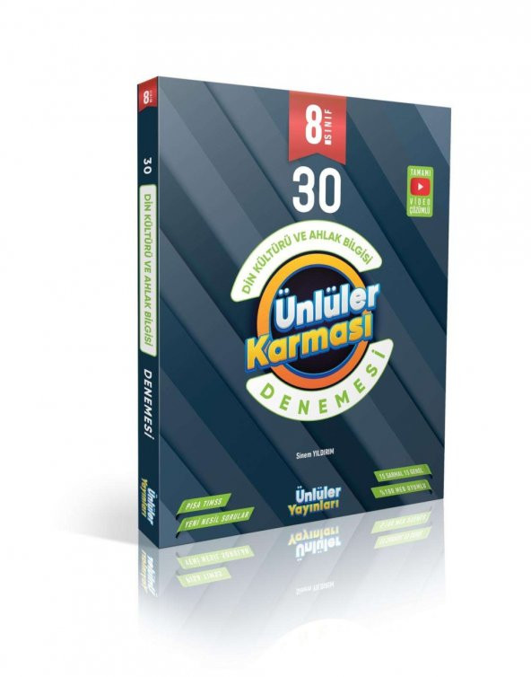ÜNLÜLER KARMASI 8. SINIF  DİN KÜLTÜRÜ VE AHLAK BİLGİSİ 30 DENEME