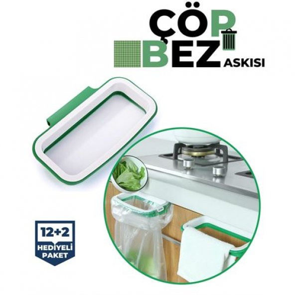 HomeCare Vittoria 12+2 ADET Pratik Çöp Poşet Tutucu ve Askı 717015