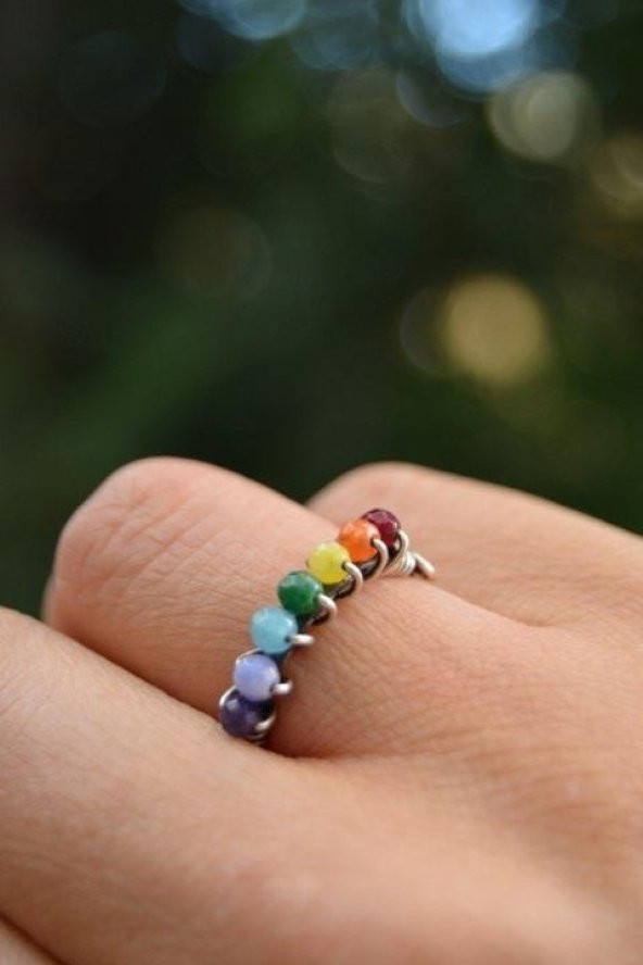 STONEAGE Yoga Bayan Yüzük Kristal Taşlı Ayarlanabilir Yüzük - Resim 2