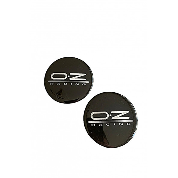 Oz Racıng Logolu 56 Mm Jant Göbek Stıcker(siyah-beyaz)