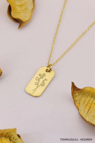 Doğum Çiçeği Kolye Doğum Ayı Çiçek Kolye Modeli 12 Ay Burç Kolye - Resim 7